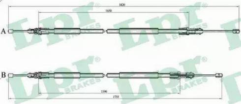 LPR C1401B - Cavo comando, Freno stazionamento www.autoricambit.com