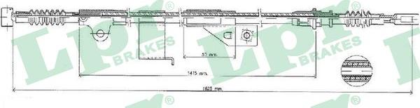 LPR C1487B - Cavo comando, Freno stazionamento www.autoricambit.com