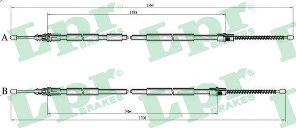 LPR C1424B - Cavo comando, Freno stazionamento www.autoricambit.com