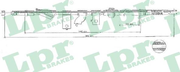 LPR C1576B - Cavo comando, Freno stazionamento www.autoricambit.com