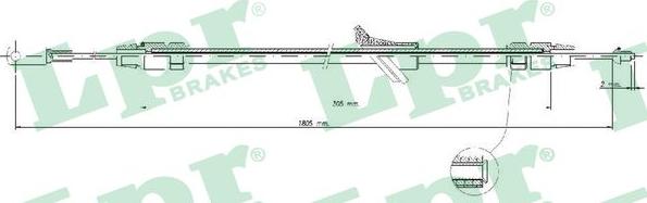 LPR C1695B - Cavo comando, Freno stazionamento www.autoricambit.com