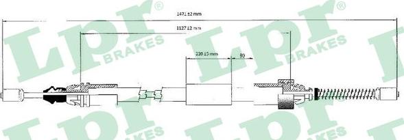 LPR C1044B - Cavo comando, Freno stazionamento www.autoricambit.com