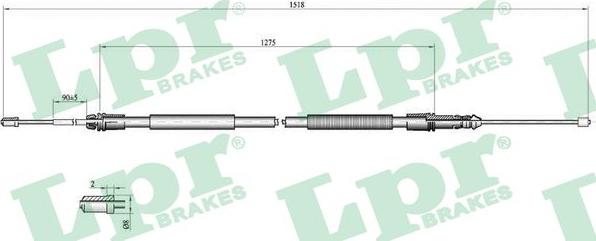 LPR C1041B - Cavo comando, Freno stazionamento www.autoricambit.com