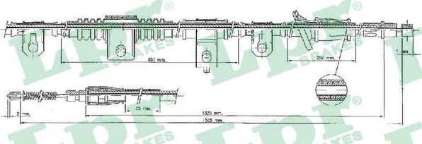 LPR C1383B - Cavo comando, Freno stazionamento www.autoricambit.com