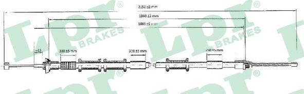 LPR C1321B - Cavo comando, Freno stazionamento www.autoricambit.com