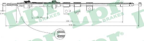 LPR C1293B - Cavo comando, Freno stazionamento www.autoricambit.com