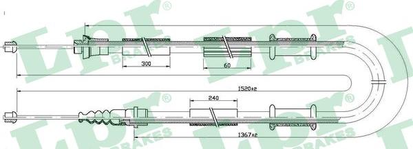 LPR C1245B - Cavo comando, Freno stazionamento www.autoricambit.com