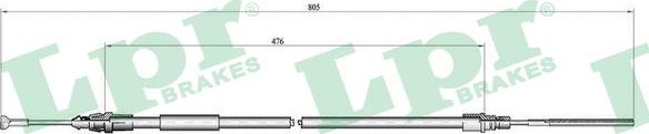 LPR C1265B - Cavo comando, Freno stazionamento www.autoricambit.com