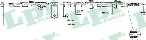 LPR C1280B - Cavo comando, Freno stazionamento www.autoricambit.com