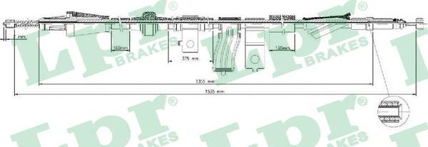 LPR C1283B - Cavo comando, Freno stazionamento www.autoricambit.com