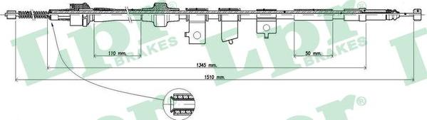 LPR C1278B - Cavo comando, Freno stazionamento www.autoricambit.com