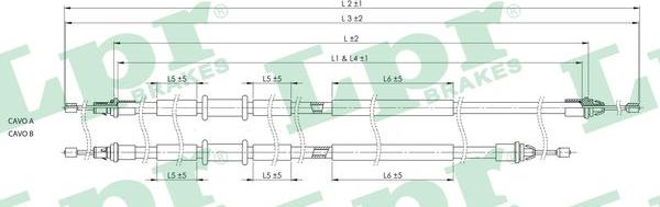 LPR C1710B - Cavo comando, Freno stazionamento www.autoricambit.com