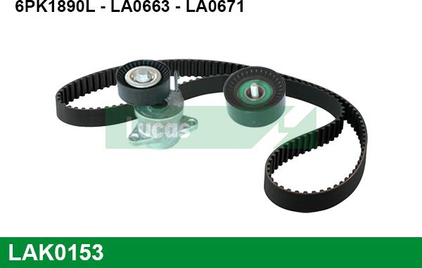 LUCAS LAK0153 - Kit Cinghie Poly-V www.autoricambit.com