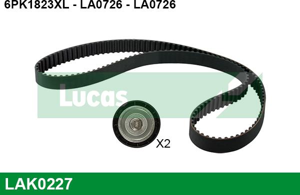 LUCAS LAK0227 - Kit Cinghie Poly-V www.autoricambit.com