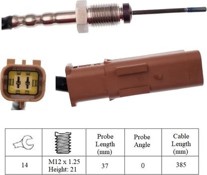 LUCAS LGS6097 - Sensore, Temperatura gas scarico www.autoricambit.com