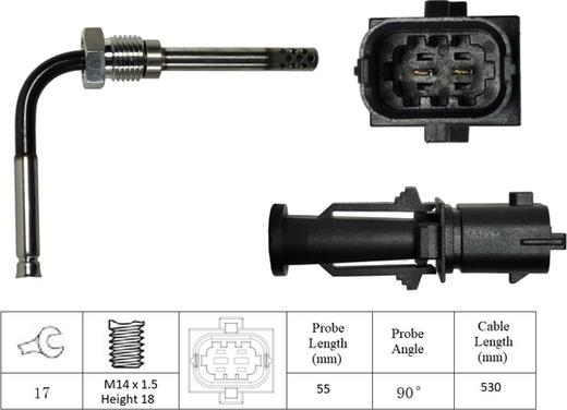 LUCAS LGS6062 - Sensore, Temperatura gas scarico www.autoricambit.com