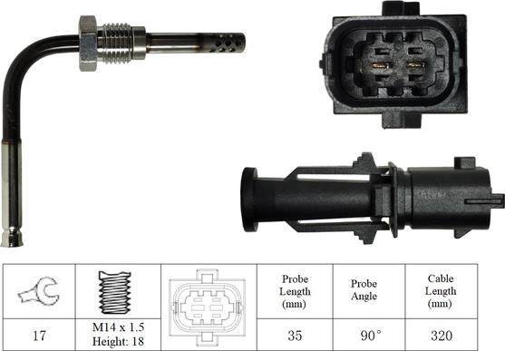 LUCAS LGS6071 - Sensore, Temperatura gas scarico www.autoricambit.com