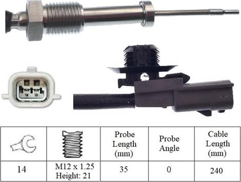 LUCAS LGS7069 - Sensore, Temperatura gas scarico www.autoricambit.com