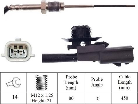 LUCAS LGS7012 - Sensore, Temperatura gas scarico www.autoricambit.com