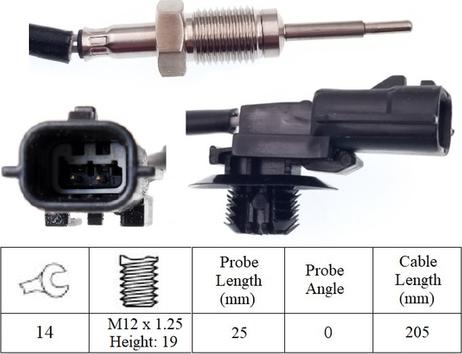 LUCAS LGS7017 - Sensore, Temperatura gas scarico www.autoricambit.com