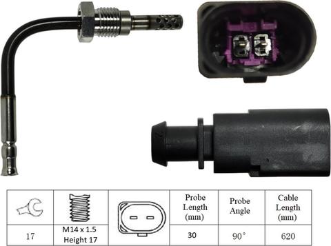 LUCAS LGS7186 - Sensore, Temperatura gas scarico www.autoricambit.com