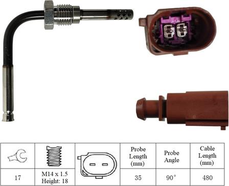 LUCAS LGS7130 - Sensore, Temperatura gas scarico www.autoricambit.com