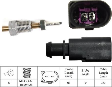 LUCAS LGS7290 - Sensore, Temperatura gas scarico www.autoricambit.com