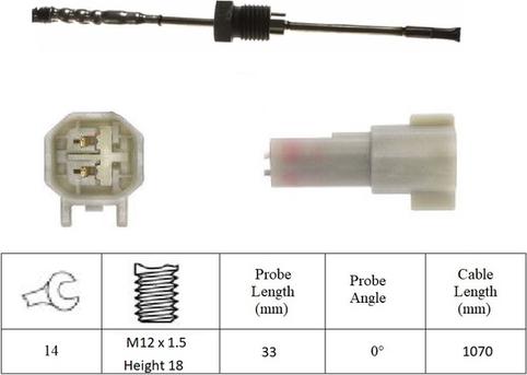 LUCAS LGS7254 - Sensore, Temperatura gas scarico www.autoricambit.com