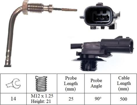 LUCAS LGS7211 - Sensore, Temperatura gas scarico www.autoricambit.com