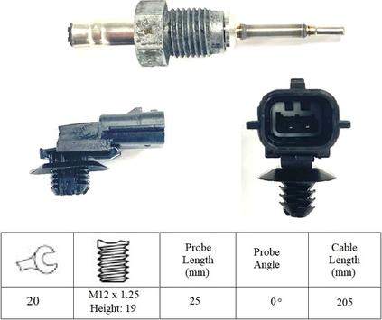 LUCAS LGS7232 - Sensore, Temperatura gas scarico www.autoricambit.com