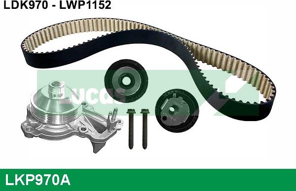 LUCAS LKP970A - Pompa acqua + Kit cinghie dentate www.autoricambit.com