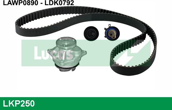 LUCAS LKP250 - Pompa acqua + Kit cinghie dentate www.autoricambit.com