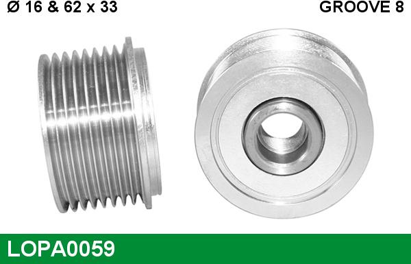 LUCAS LOPA0059 - Puleggia cinghia, Alternatore www.autoricambit.com