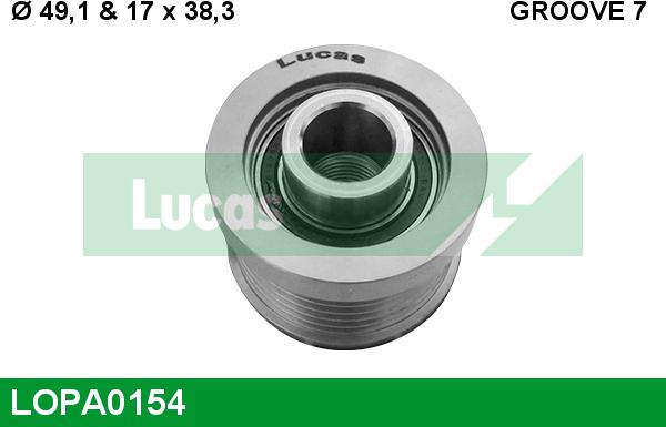 LUCAS LOPA0154 - Puleggia cinghia, Alternatore www.autoricambit.com