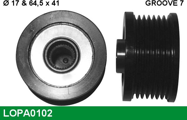 LUCAS LOPA0102 - Puleggia cinghia, Alternatore www.autoricambit.com