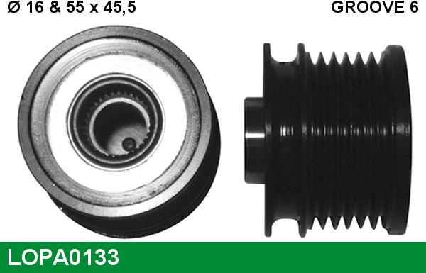 LUCAS LOPA0133 - Puleggia cinghia, Alternatore www.autoricambit.com