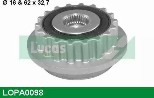 Lucas Engine Drive LOPA0098 - Puleggia cinghia, Alternatore www.autoricambit.com