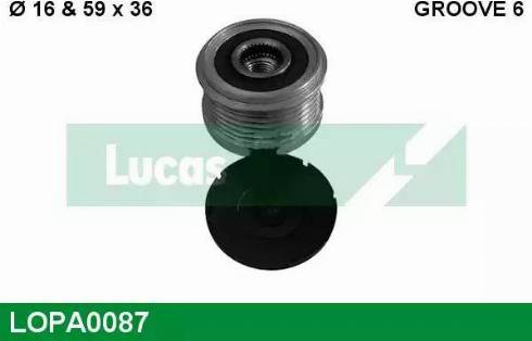 Lucas Engine Drive LOPA0087 - Puleggia cinghia, Alternatore www.autoricambit.com