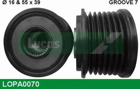 Lucas Engine Drive LOPA0070 - Puleggia cinghia, Alternatore www.autoricambit.com