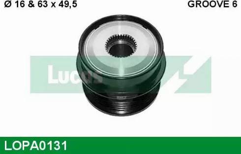 Lucas Engine Drive LOPA0131 - Puleggia cinghia, Alternatore www.autoricambit.com