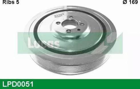 Lucas Engine Drive LPD0051 - Puleggia cinghia, Albero a gomiti www.autoricambit.com