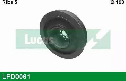 Lucas Engine Drive LPD0061 - Puleggia cinghia, Albero a gomiti www.autoricambit.com