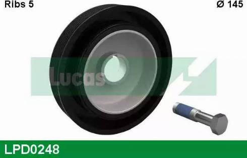 Lucas Engine Drive LPD0248 - Puleggia cinghia, Albero a gomiti www.autoricambit.com