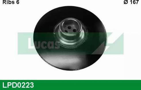 Lucas Engine Drive LPD0223 - Puleggia cinghia, Albero a gomiti www.autoricambit.com