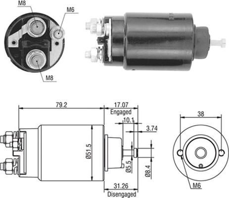 Magneti Marelli 940113050446 - Elettromagnete, Motore d'avviamento www.autoricambit.com