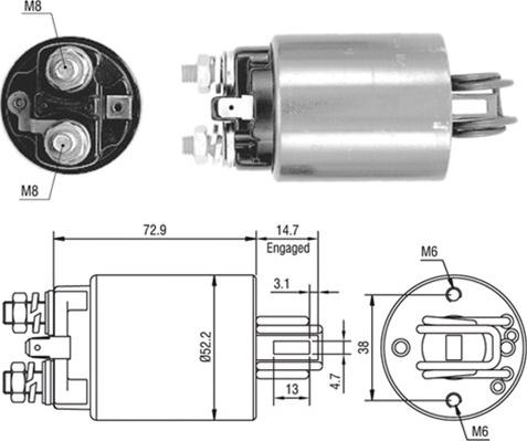 Magneti Marelli 940113050409 - Elettromagnete, Motore d'avviamento www.autoricambit.com