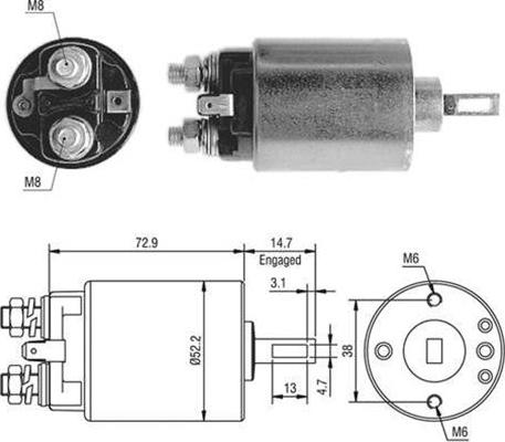 Magneti Marelli 940113050408 - Elettromagnete, Motore d'avviamento www.autoricambit.com