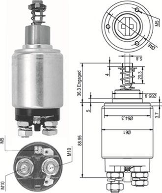 Magneti Marelli 940113050100 - Elettromagnete, Motore d'avviamento www.autoricambit.com