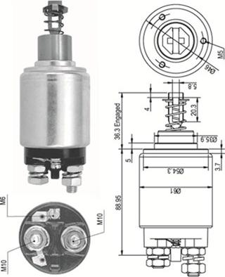 Magneti Marelli 940113050110 - Elettromagnete, Motore d'avviamento www.autoricambit.com