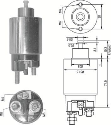 Magneti Marelli 940113050354 - Elettromagnete, Motore d'avviamento www.autoricambit.com